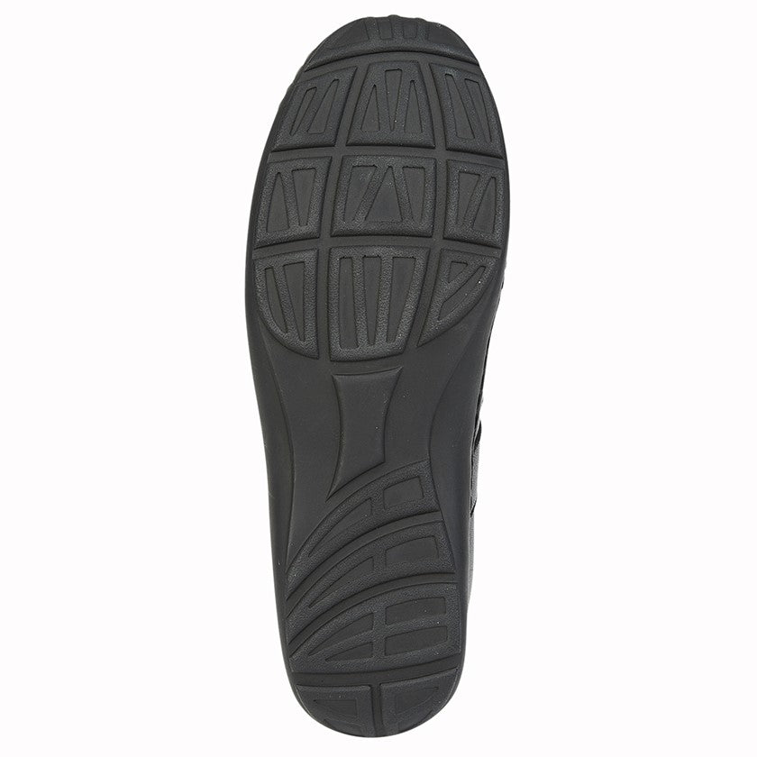 Women’s Black Softie Leather Wide Fit Shoes