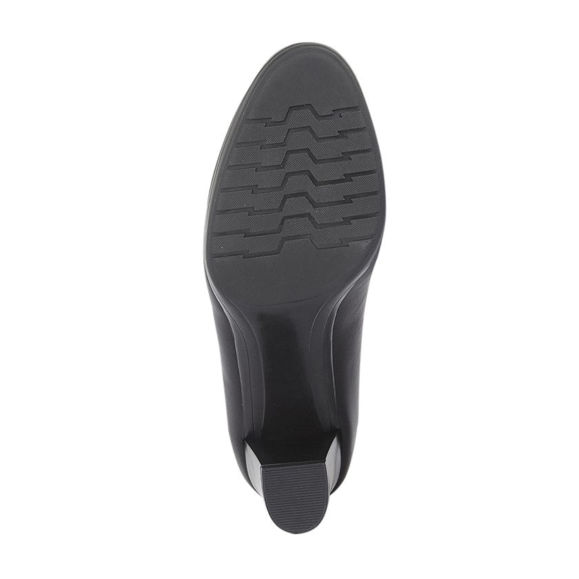 Women’s Black PU Plain Court Shoes