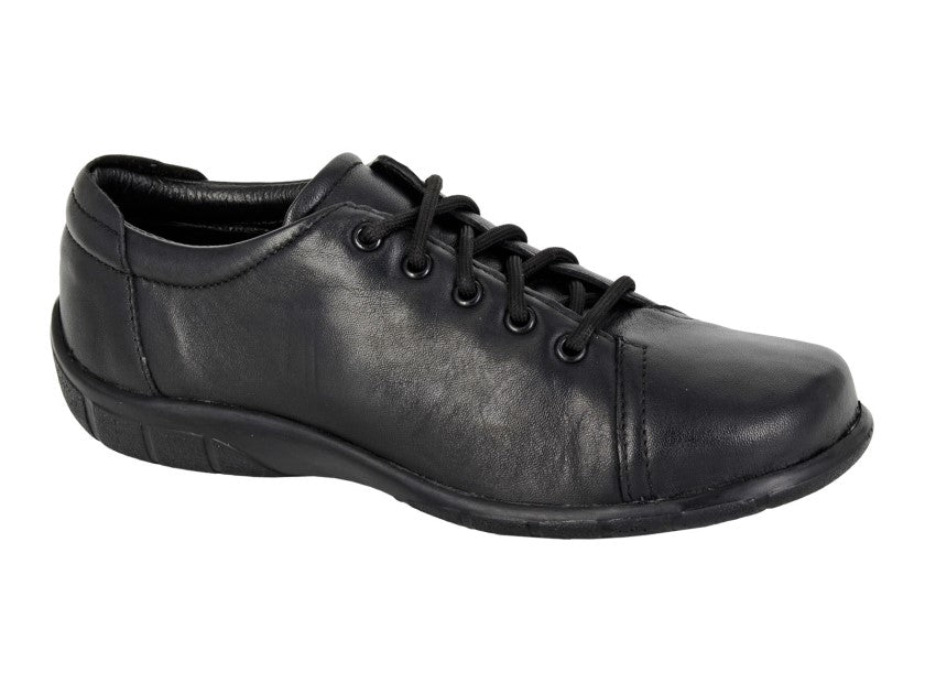 Women’s Black Nappa Leather Comfort Shoes