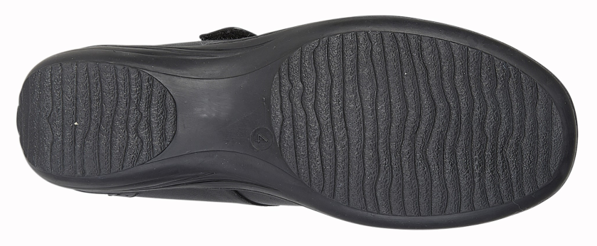 Women’s Black Leather Bar Shoes