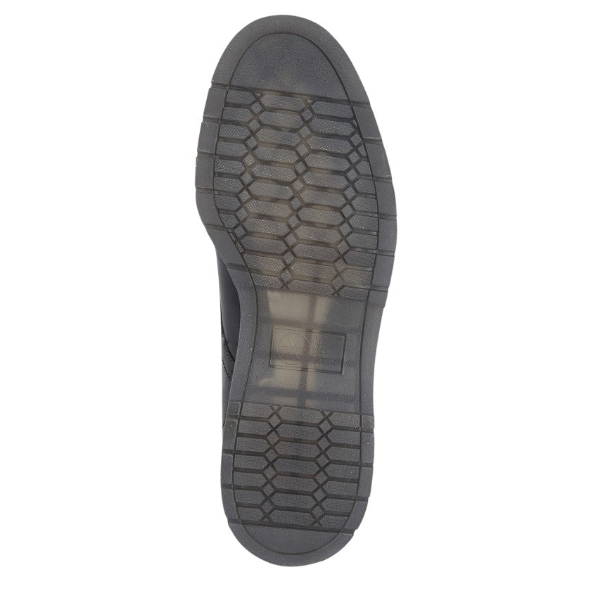 Men’s Black Waxy Leather 4 Eyelet Uniform Shoes