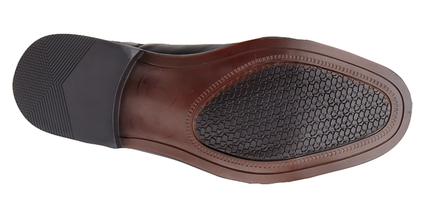 Men’s Black Softie Leather Fuller Fitting Capped Oxford Shoes