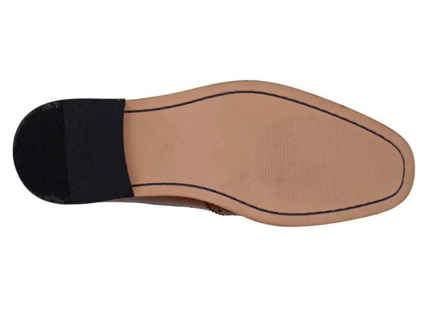 Men’s Tan Leather Twin Buckle Monk Shoes