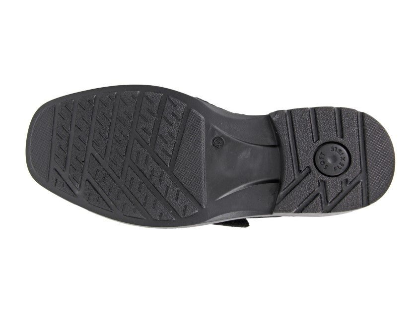Men’s Black Leather Lace Up Comfort Casual Shoes