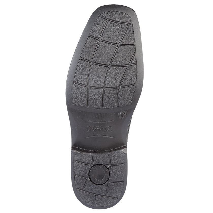 Men’s Black Leather 4 Eye Tramline Panel Tie Shoes