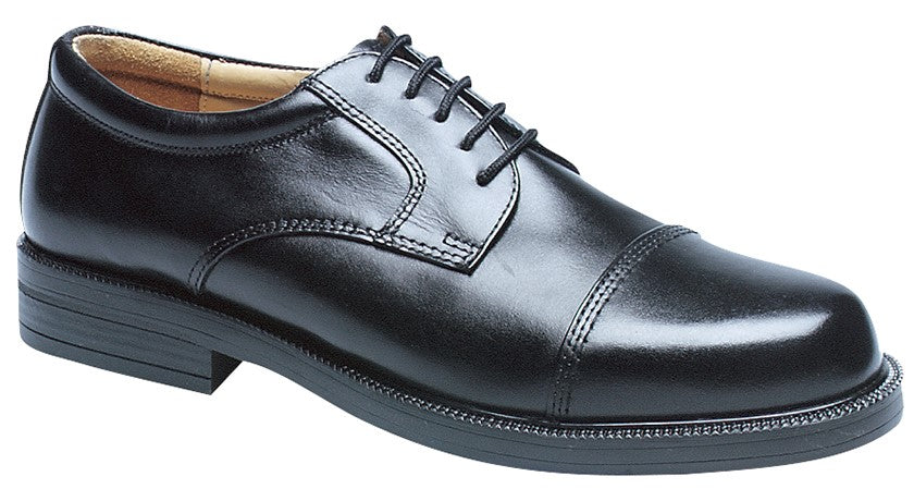 Men’s Black Leather Capped Gibson Shoes
