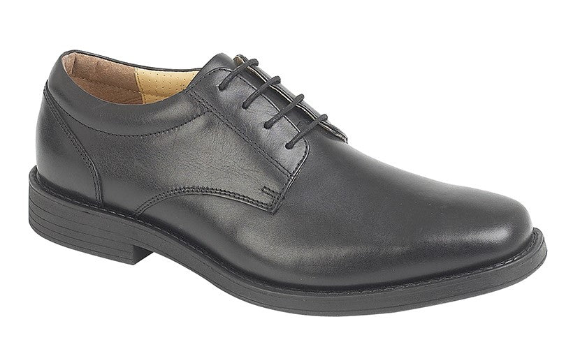 Men’s Black Soft Leather Plain Gibson Shoes