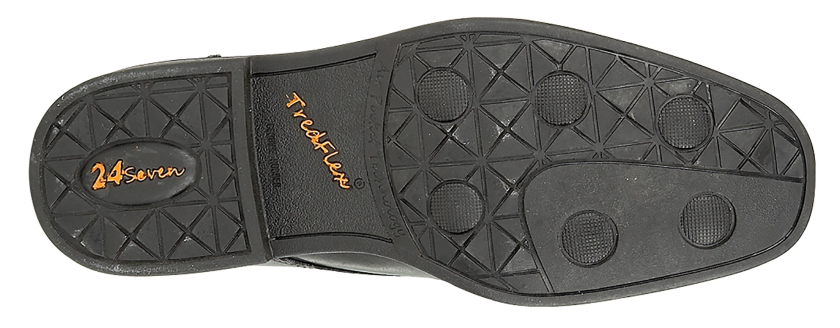 Men’s Black Soft Leather Plain Gibson Shoes