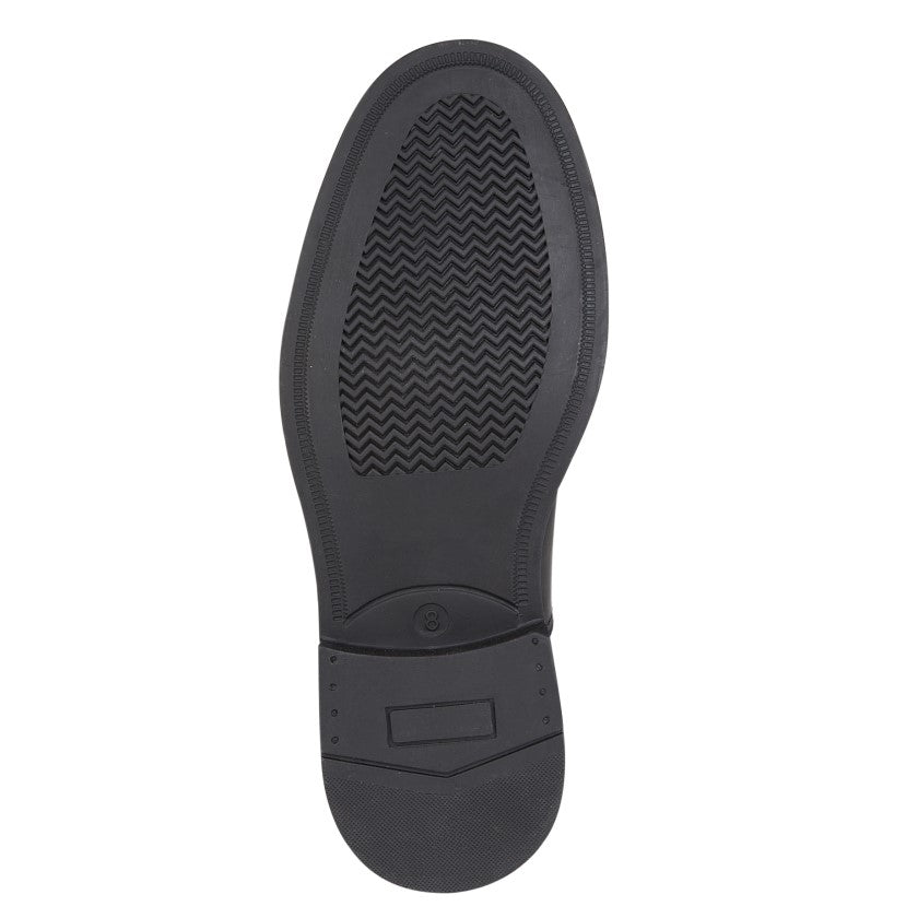 Men’s Black Leather Capped Oxford Cadet Shoes – Cushion Insole