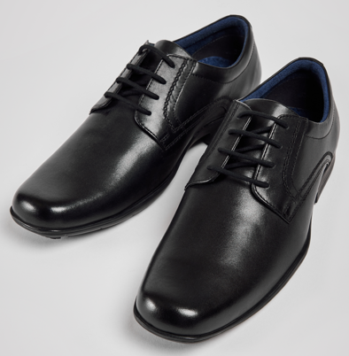 ALEC BLACK LEATHER LACE-UP