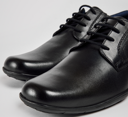 ALEC BLACK LEATHER LACE-UP