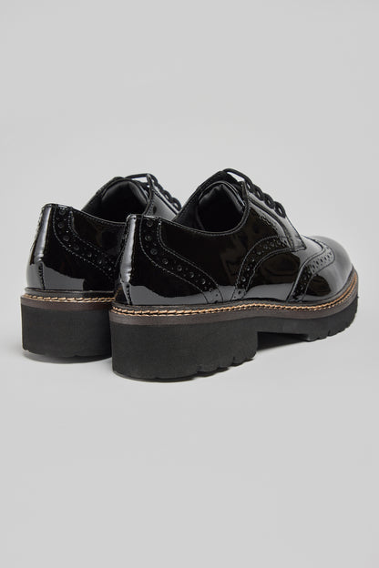 KORTNEY BLACK PATENT BROGUE