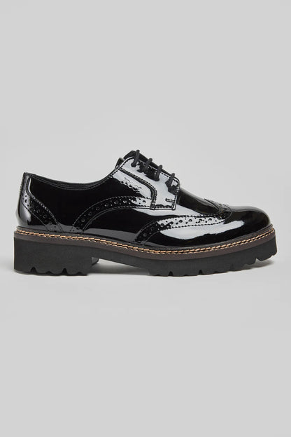 KORTNEY BLACK PATENT BROGUE