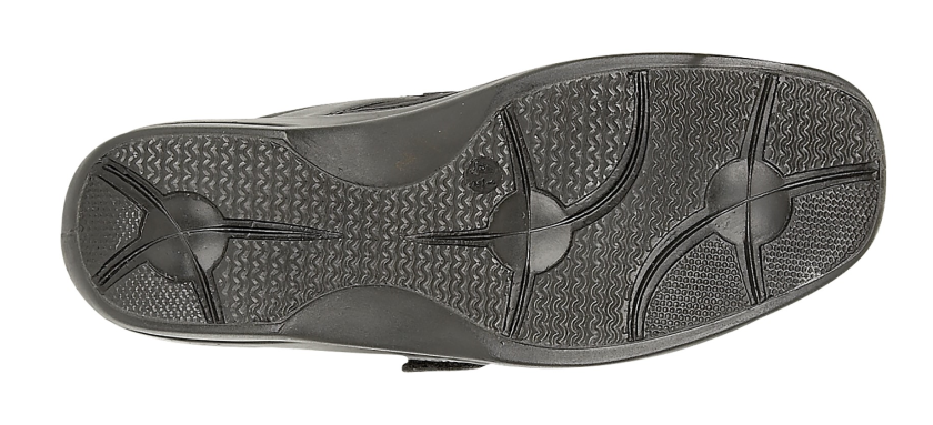 Women’s Black Nappa Leather Wide Fit Comfort Shoes