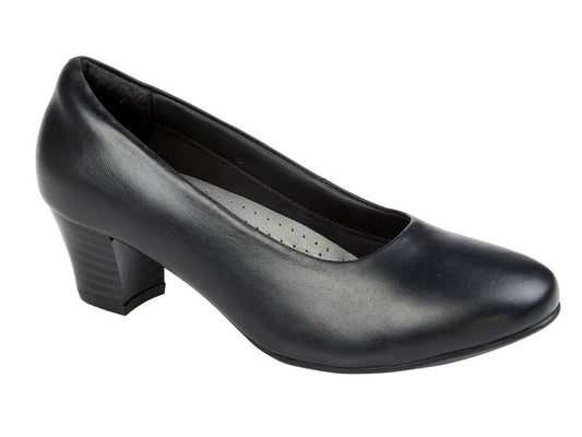 Women’s Black Leather 45mm Court Shoes