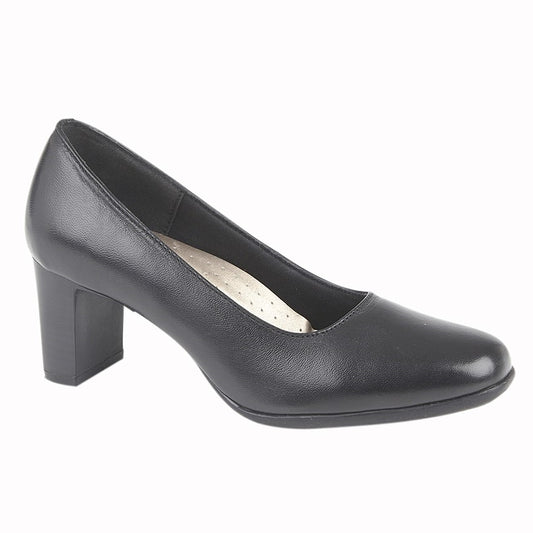 Women’s Black Leather Court Shoes