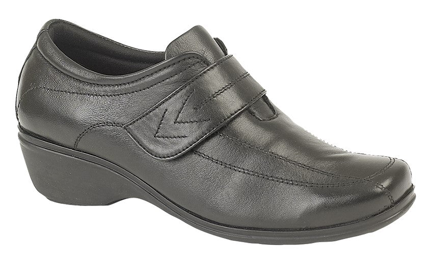 Women’s Black Softie Leather Casual Shoes