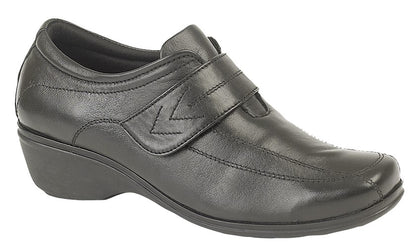 Women’s Black Softie Leather Casual Shoes