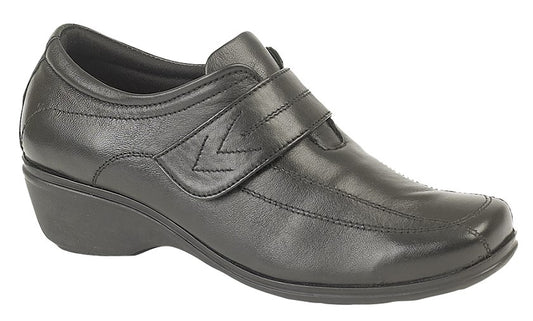 Women’s Black Softie Leather Casual Shoes