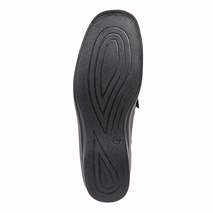 Women’s Black Softie Leather Twin Gusset Casual Shoes