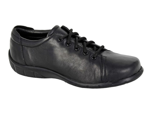 Women’s Black Nappa Leather Comfort Shoes