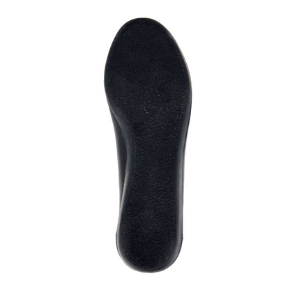 Women’s Black Leather Bow Front Ballerina Flats