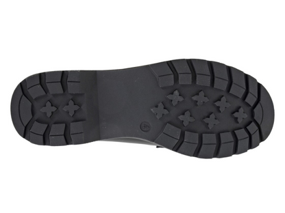 Women’s Black Matt PU Toggle Loafers