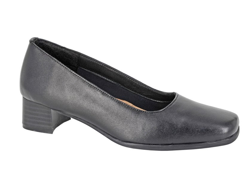 Women’s Black Leather 35mm Court Shoes