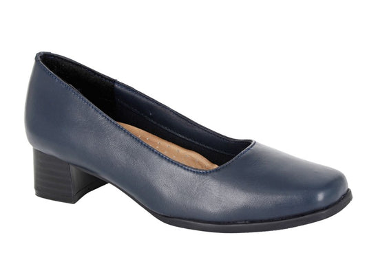 Women’s Navy Leather Court Shoes