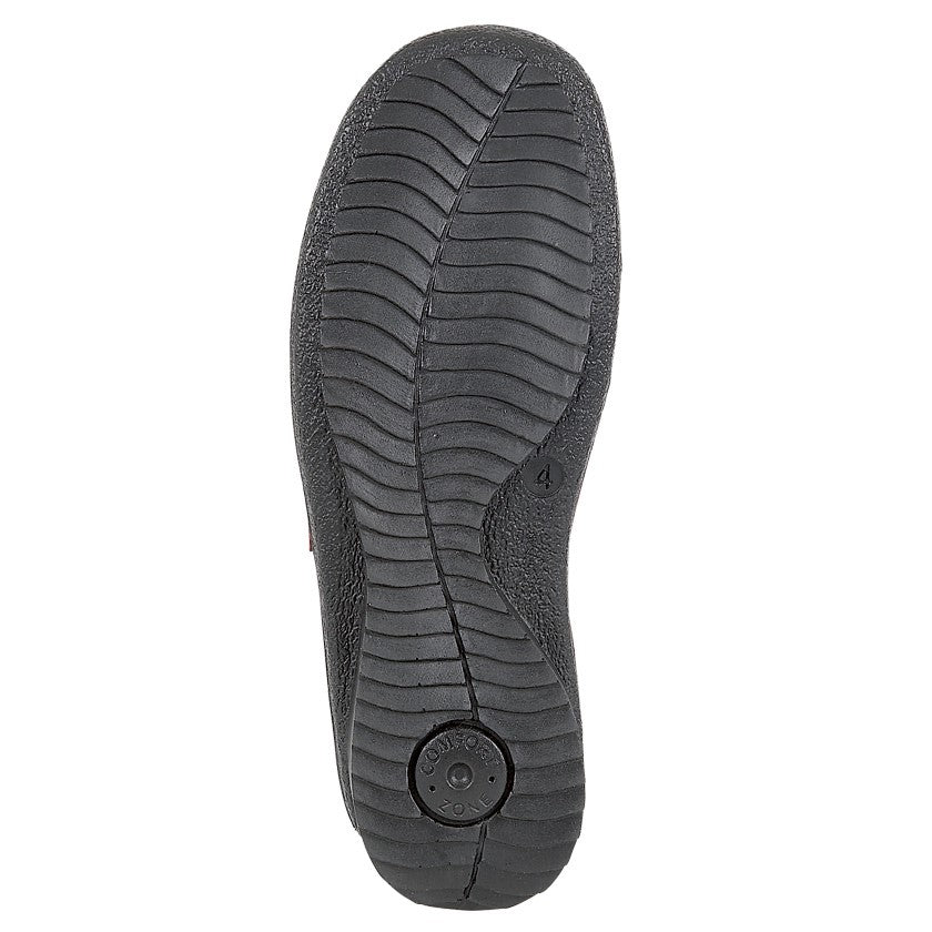 Women’s Black Softie Leather 2-Bar Shoes