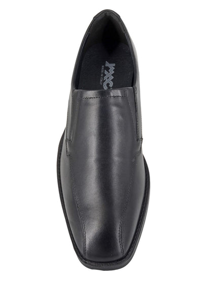 Men’s Black Leather Twin Gusset Slip-On Tramline Shoes