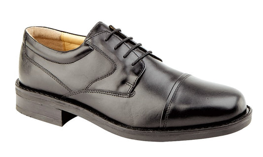 Men’s Black Leather Capped Gibson Fuller Fitting Shoes