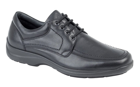 Men’s Brown Leather Lace-Up Mudguard Panel Shoes