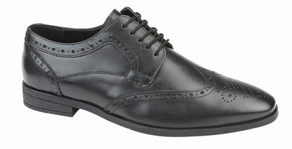 Men’s Black Softie Leather 5 Eyelet Brogue Gibson Shoes