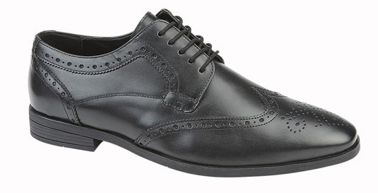Men’s Black Softie Leather 5 Eyelet Brogue Gibson Shoes
