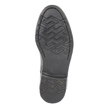 Men’s Black Leather Capped Oxford Cadet Shoes – Stitched Rubber Sole