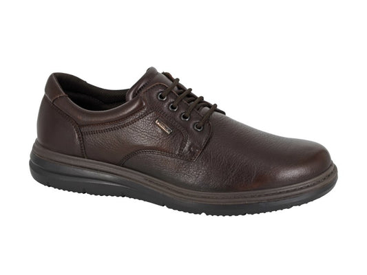 Men’s Extra Wide Brown Soft Leather Waterproof Shoes
