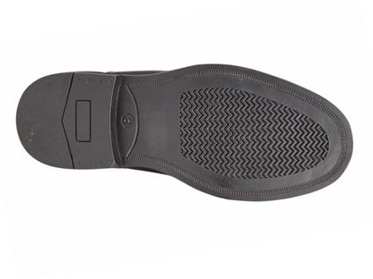 Men’s Black Leather Capped Oxford Cadet Shoes