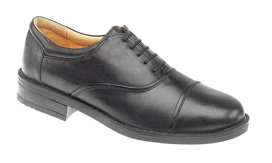 Men’s Black Softie Leather Blind Eye Capped Oxford Shoes