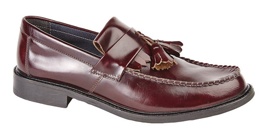 Men’s Oxblood Hi-Shine Leather Toggle Saddle Shoes