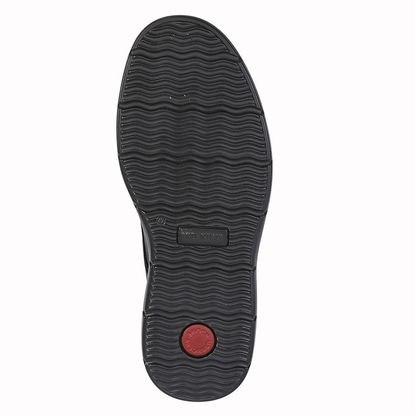 Men’s Extra Wide Black Leather Waterproof Shoes