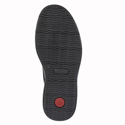 Men’s Extra Wide Black Leather Waterproof Shoes