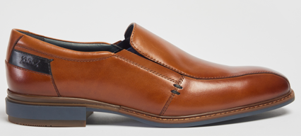 SPEAR COGNAC LEATHER MOCCASIN