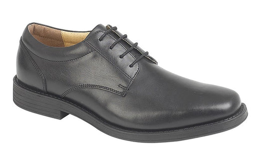 Men’s Black Soft Leather Plain Gibson Shoes