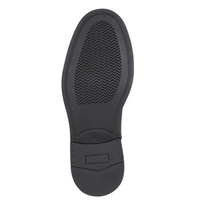 Men’s Black Leather Capped Oxford Cadet Shoes – Cushion Insole
