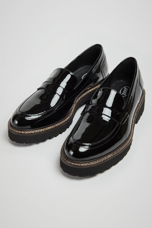 KENNY BLACK PATENT LOAFER