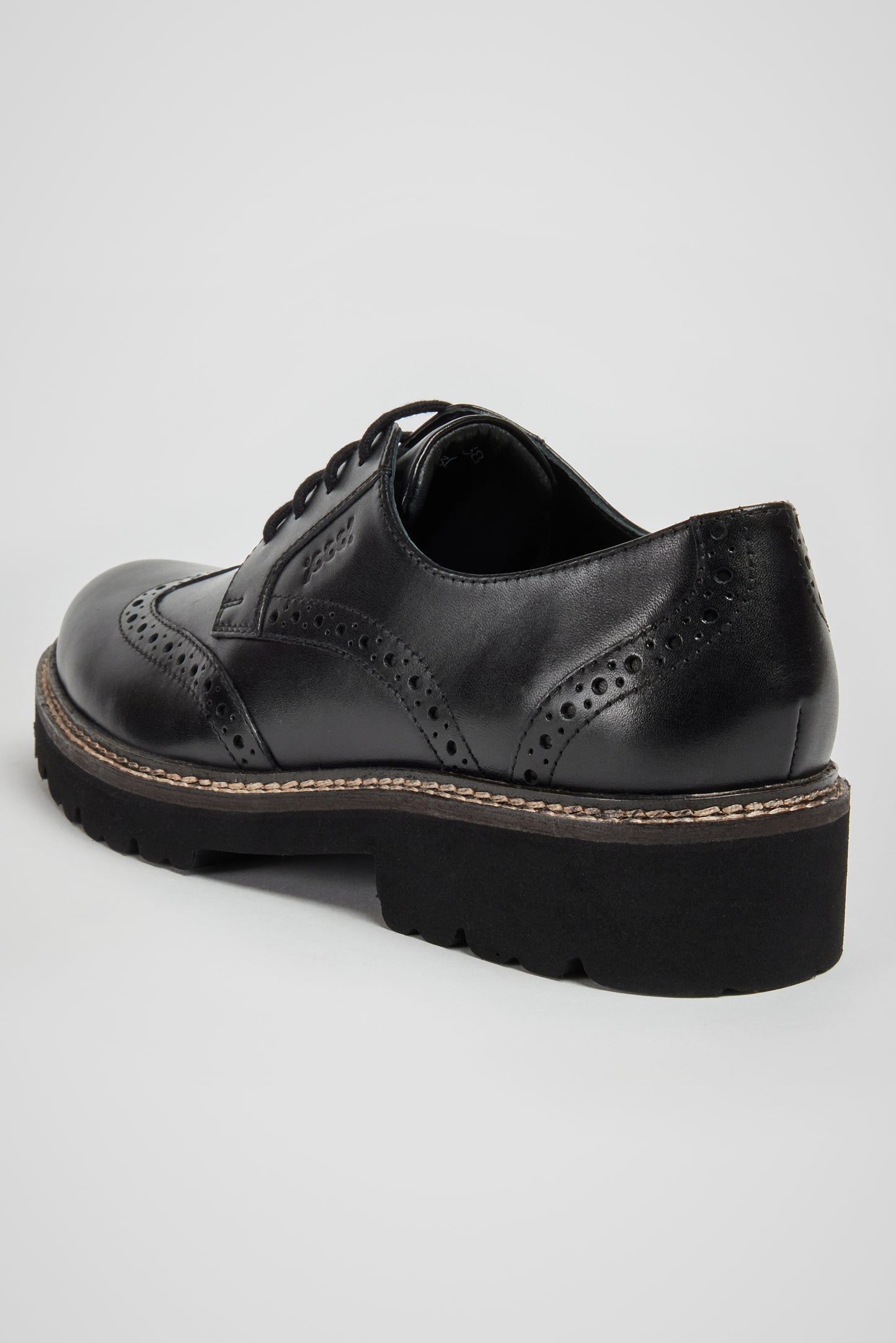 KORTNEY BLACK LEATHER BROGUE