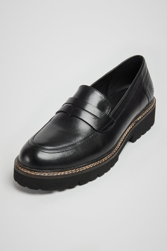 KENNY BLACK LEATHER LOAFER