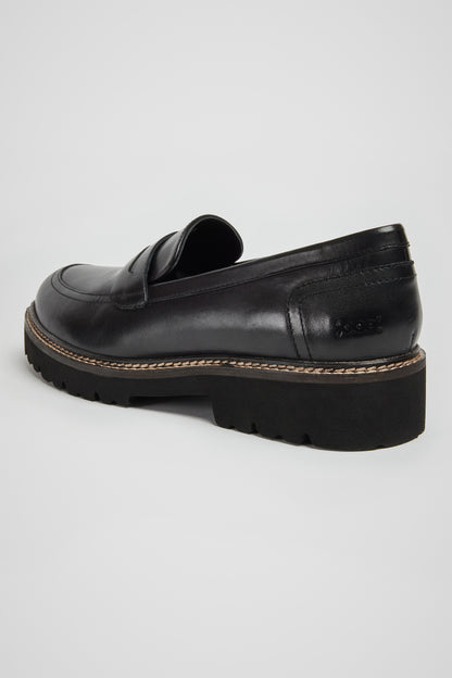 KENNY BLACK LEATHER LOAFER