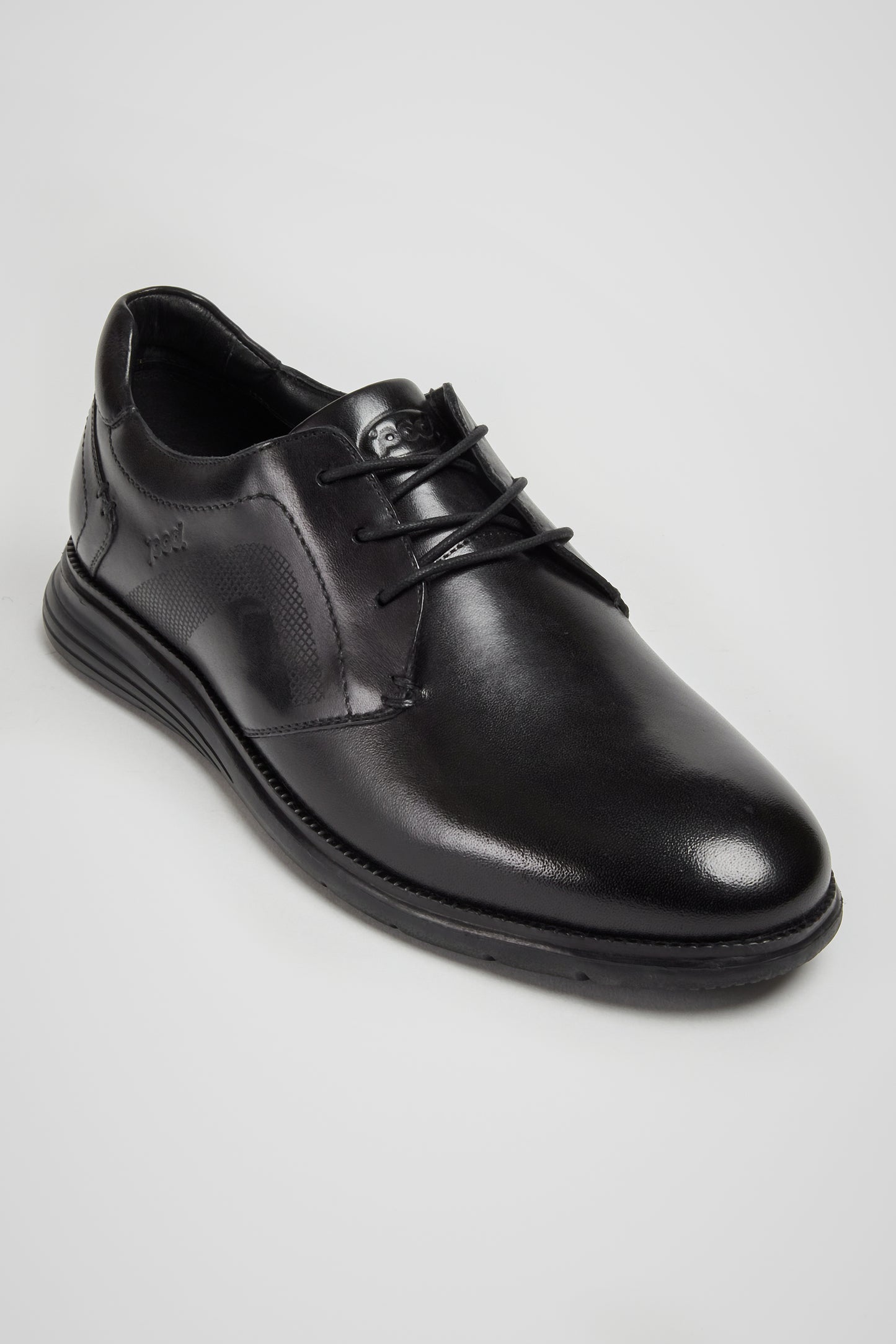 ASTON BLACK LEATHER LACE-UP